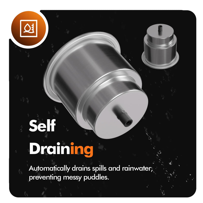 Boat Cup Holder 4 Pack, 316 Stainless Steel Marine Grade Drink Holder with Drain for Boat RV Camper Stainless Steel 316