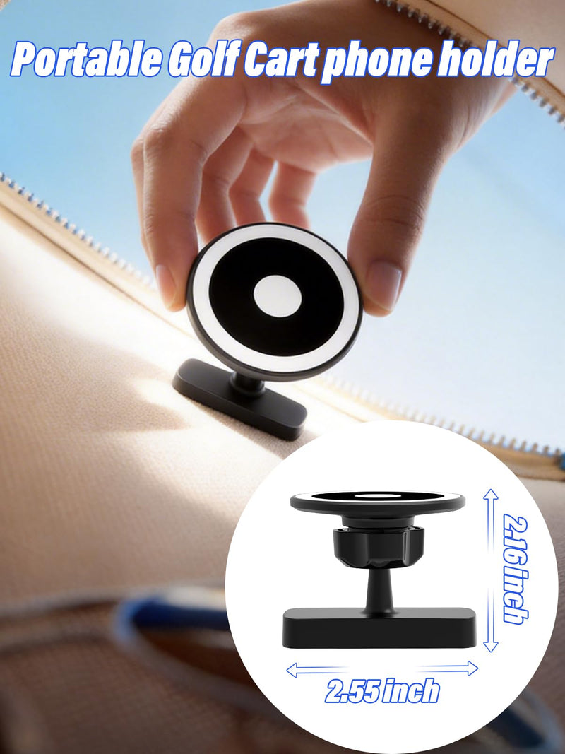 Magnetic Phone Holder for Golf Cart, 360° Adjustable, Ultra Strong Magnet Phone Mount, Compatible with iPhone 17-12, Fits EZGO/Club Car/Yamaha, Unique Golf Gifts for Men Dad Husband Boyfriend