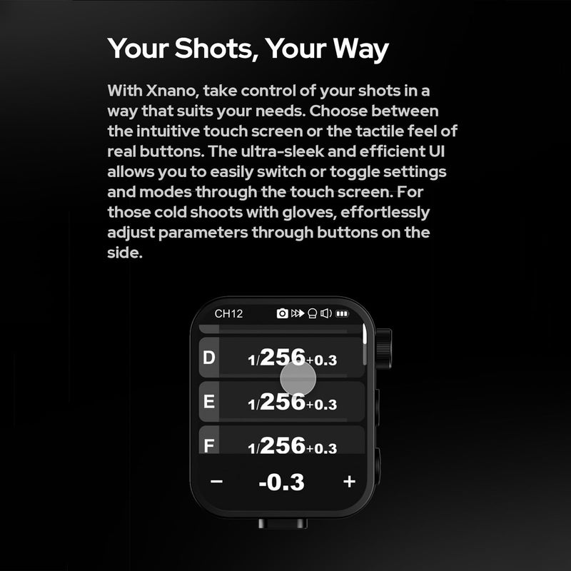 GODOX X3S 2.4G Wireless Flash Trigger Transmitter TTL Autoflash with Large OLED Touchscreen Multiple Flash Modes with USB Port 32 Channels 16 Groups Compatible with Sony Cameras