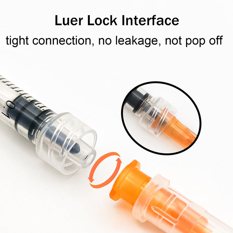 100 Pack 1mL Syringe 25Ga 1inch, Scientific Labs, Measuring and Refilling Inks 1mL 25Ga 1in 100