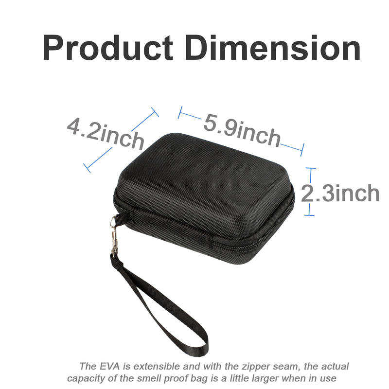 EVA Hard Shell Cable Organizer Travel Case for Cords & Tech Gear | Shockproof Portable Pouch,Fits Charger, USB Cable, Earbuds, SD Cards,Mesh Pockets & Elastic Loops,Compact for Commute, Travel 5.5X3.9 inch