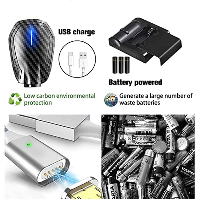 Car Door Lights,2Pcs Car Door LED Logo Projector Lights,Rechargeable Wireless Car Step Courtesy Welcome Lights Shadow Ghost Lights Fit for All Cars (Including 6 Pairs Logo Slides) For F-OO-ORD