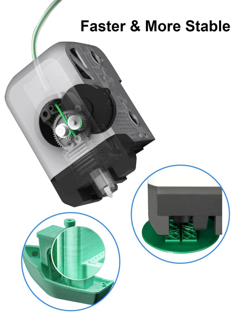 P1P P1S Hotend Kit with Fan for Bambu Lab P1 Series 3D Printer, Bambulab P1 Nozzle 0.2/0.4/0.6mm Assembly Hardened Steel with Fan, Thermistor, Ceramic Heater & Extruder Heating Block Replacement