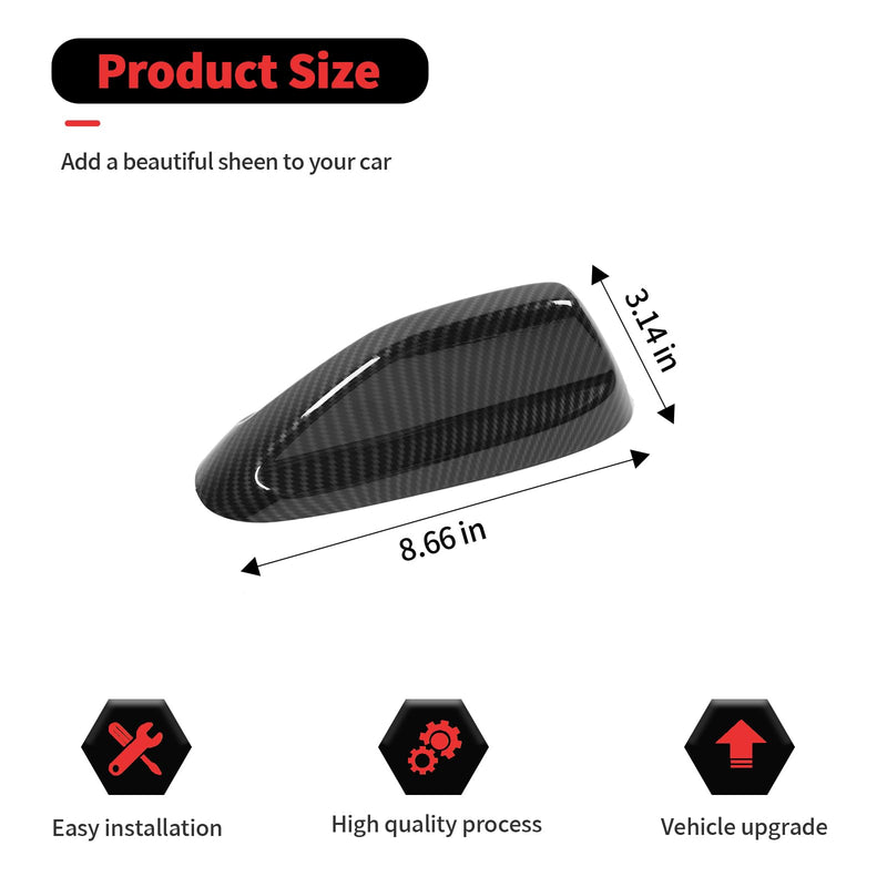 RT-TCZ Carbon Fiber Roof Antenna Cover Trim Decoration Exterior Accessories for Dodge Durango 2014-2024,for Dodge Ram 2018-2024,for Jeep Grand Cherokee 2021-2024