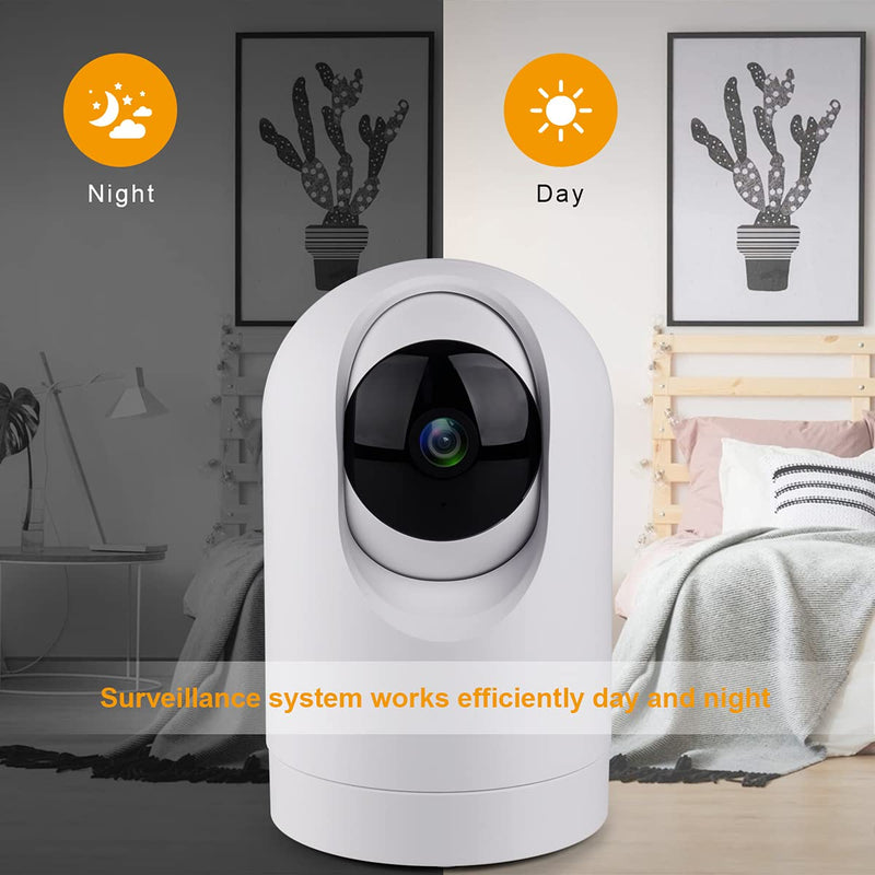 Indoor Security Camera Wireless, 2K Smart Home IP Camera 2.4G/5G Dual-Band WiFi Connection, Two-Way Audio, AI Human Motion Detection, Night Vision, App Remote Control - White (QC21S)