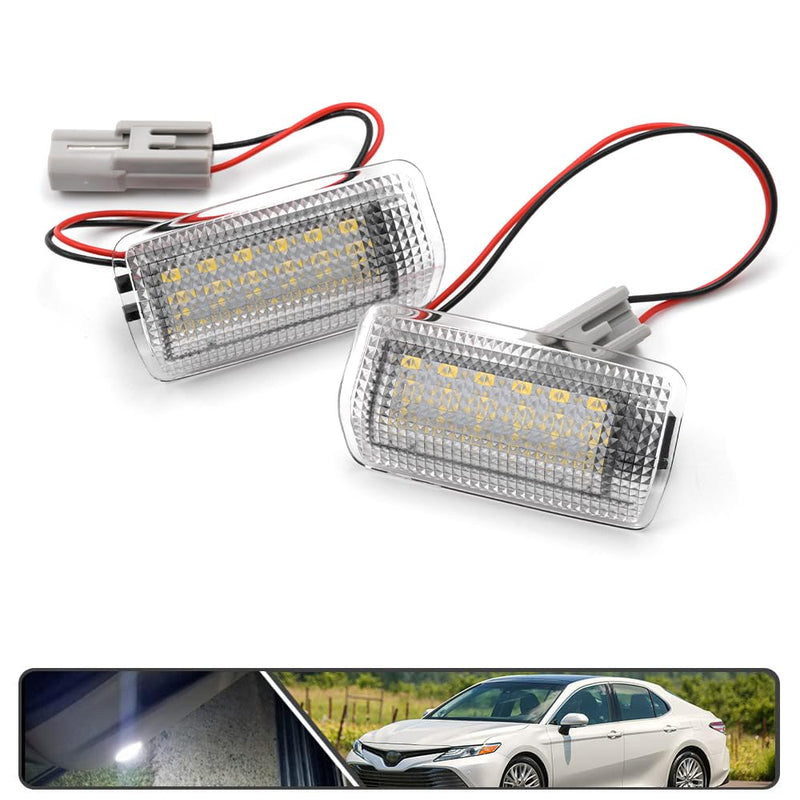 2Pcs LED Courtesy Door Light for Toyota 4Runner Camry Prius Tundra Sienna Avalon Lexus IS ES GS LS RX GX LX Powered by High Power SMD Xenon White LED Error Free