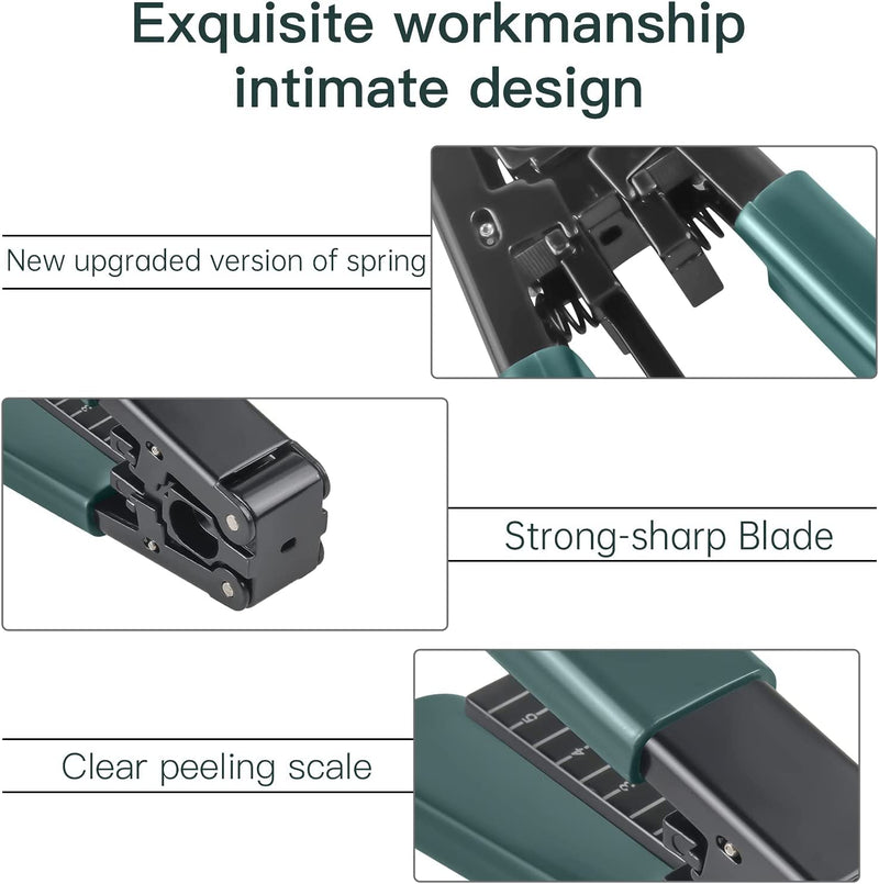 5 Pack Fiber Optic Drop Cable Stripper for 3.0 mm x 2.0 mm FTTH Drop Cables,Stripping Plier for Rubber-insulated Optical Cable 5