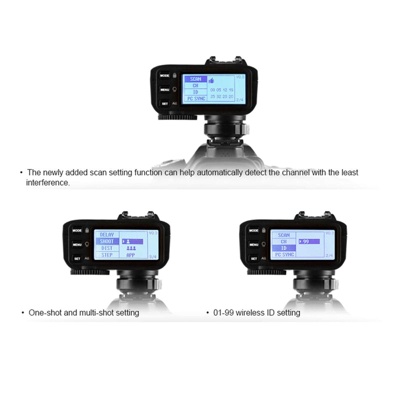 Godox X2T-F 2.4G TTL Wireless Flash Trigger for Fujifilm X-Pro2 X-T3 X100F | 5 Dedicated Group Button, Support 1 8000s HSS Function