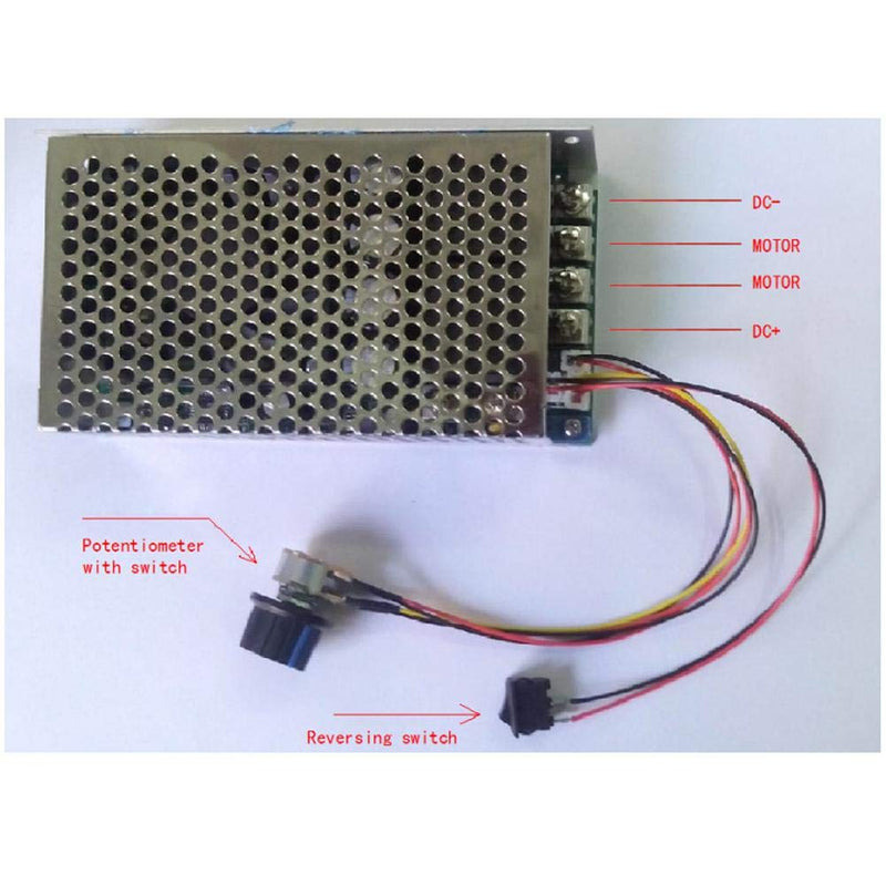 Universal DC Motor Speed Controller 10-50V, PWM Control Switch Governor for Brush Motors – Industrial Use,