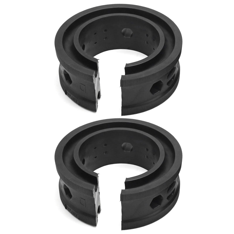 2 Pcs Black Shock Absorber D Type, Shock Absorber Spring Rubber Universal Coil Spring Booster, Coil Spring Booster Cushion Car Bumper Buffer Power Cushion