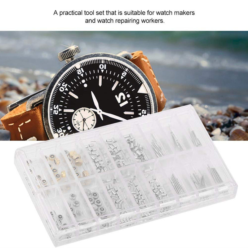 Watch Stem and Watch Crown Spare Parts, Watch Crown Tool, Watch Crowns Repairing Replacement Tool, Professional Watch Crown Tube Steam Set Watch Repairing Accessories Watches Parts