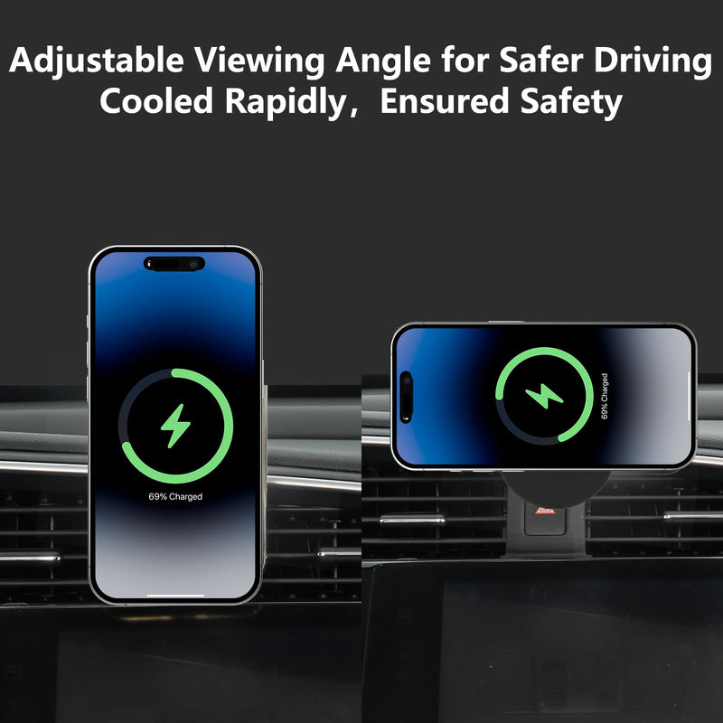 CLEC for Honda Civic 2016-2021 Magnetic Wireless Car Charger Phone Holder Mount Custom Fit for Honda Civic 2016-2021 15W Fast Charging Car Phone Holder Wireless Charger wireless magnetic phone holder for civic 2016-2021