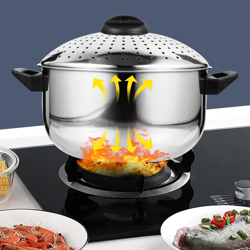 Hemoton Stainless Steel Cooking Pot Pasta Pot Noodles Cooking Pot with Strainer Kitchen Cookware 16CM/6.3inch Diameter