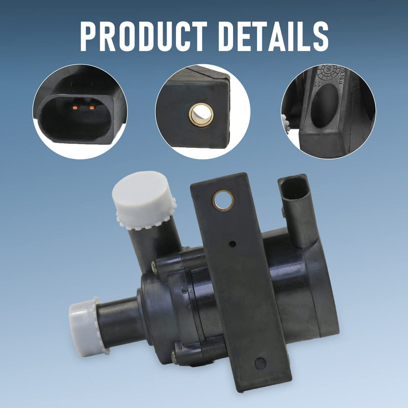 Auxiliary Cooling Water Pump With Plug Compatible With A3 A4 TT,VW Beetle Jetta Passat Tiguan CC Eos Golf GTI - 2.0T Engine Replace 1K0965561J