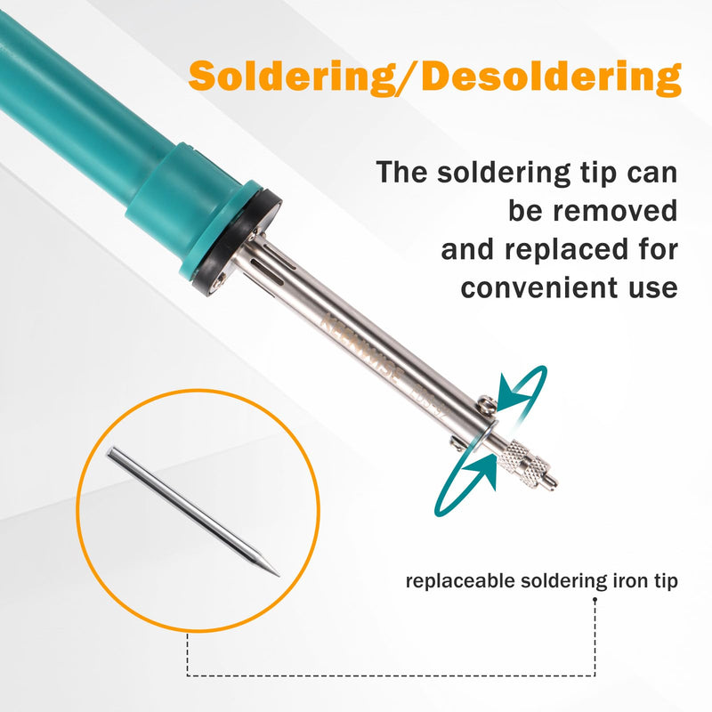 Electric Desoldering Pump & Soldering Iron Kit, 2-in-1 Solder Sucker Tool, 36W, Heatproof Handle, Desoldering Gun & Soldering Iron Combo for Electronic Repair & DIY Projects (EDS-92) EDS-92