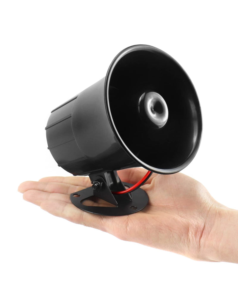 QWORK Electric Siren Horn, 2 Pack DC 12V Security Loud Wired Alarm Siren for Home Alarm System Security and Protection, 110 dB