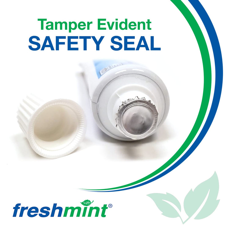Freshmint® 144 Tubes of 0.85 oz. Premium Anticavity Fluoride Toothpaste with Safety Seal (ADA Accepted) Mint 0.85 Ounce (Pack of 144)