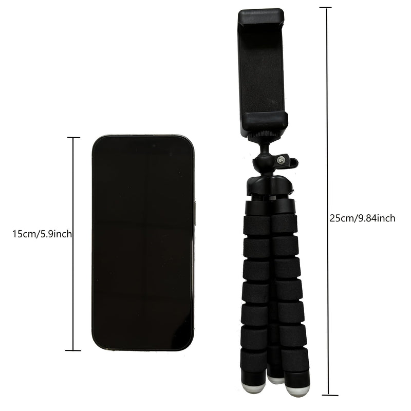Phone Tripod, Portable and Flexible Tripods with Clip, Cell Phone Tripode Stand for Video Recording
