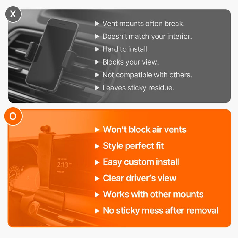 FICS Car Phone Holder for Hyundai Palisade 2023, 2024, 2025 – Custom-Fit Mount for Seamless Display Integration, Interior Accessories for Navigation Use, Stable Driving View