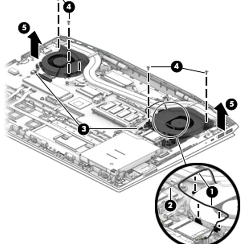 Deal4GO CPU GPU Graphics Cooling Fan kit L32638-001 L20335-001 L20334-001 Replacement for HP 15-CX 15T-CX0000 15-CX0056WM CPU GPU Fans Kit