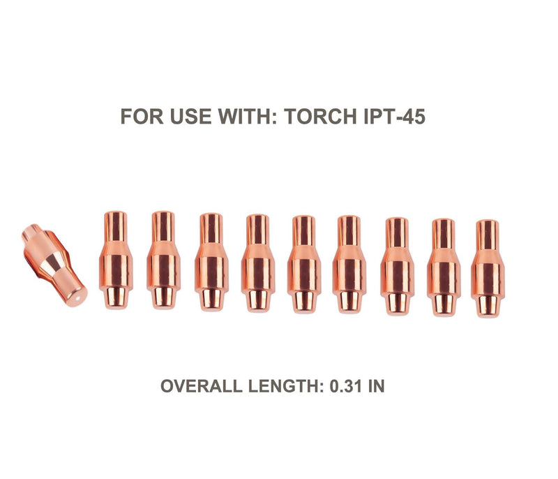 Plasma Cutter Consumable Kit for Harbor Freight Titanium 45,Tips&Electrode 56811 56255,45Amp (10Tips+10Electrodes,PK-20) 56811+56255