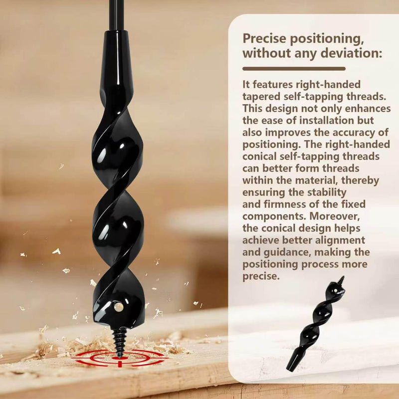 54 Inch Flexible Installer Drill Bit for Wire Pulling, 1/2" Auger with Screw Point & Fish Eye, 3/16" Anti-Slip Hex Shank, Includes Storage Tube for Walls Ceilings Conduits Electrical Installation