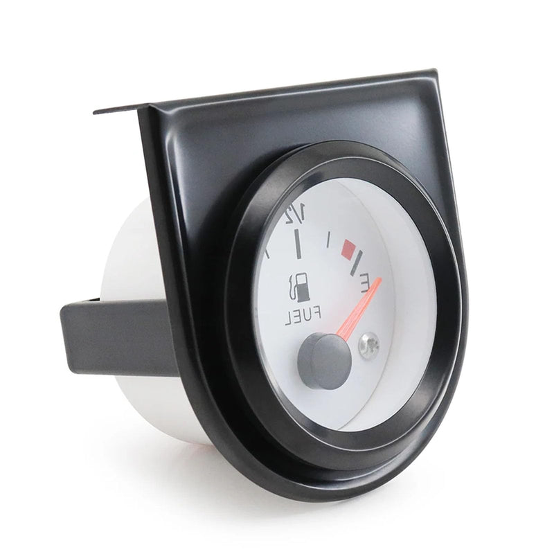 2" Fuel Level Gauge,12V Fuel Tank Meter E-1/2-F Pointer Meter 240-33ohm for Car RV Yacht Boat Motorcycle (White)