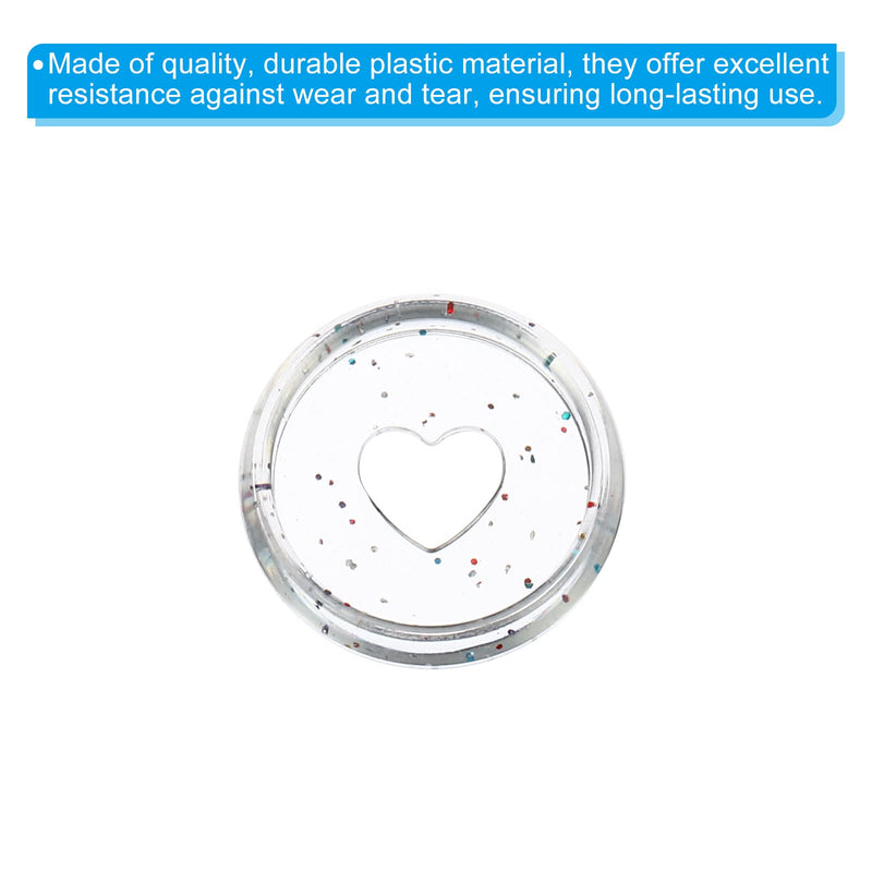 PATIKIL 24mm Plastic Book Binding Discs, 22 Pack Discbound Expansion Discs Heart Binder Rings for DIY Notebook Planner, Shine Pink
