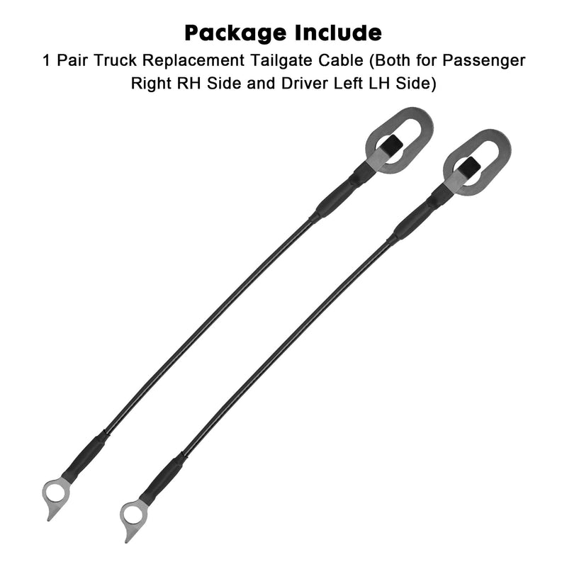 Truck Replacement Tailgate Cables Straps 55174827AC 55174826AC Compatible with 1987-2011 Dodge Dakota, 2006-2009 Raider Pickup