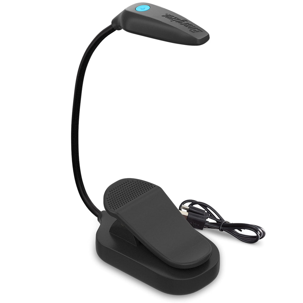 ENERGIZER Rechargeable LED Book Light FLEX, 3 Modes, Warm Light Clip On Reading Light with Flexible Neck for Reading in Bed (USB Included) Black