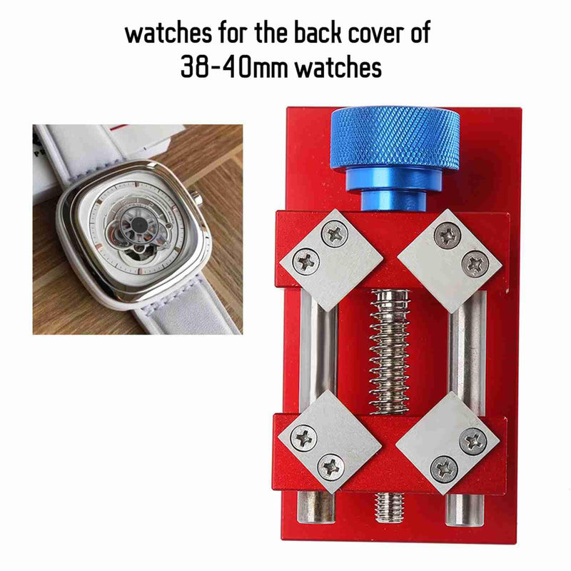 Watch Bezel Opener Removal Professional Watches Repair Tool Workbench Back Case Remover for Watchmaker Watch Repairing (Red)