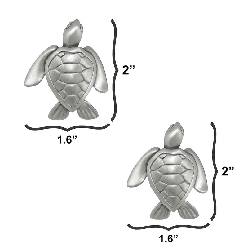 Costello Coastal Turtle Cabinet Knob (Pack of 2) | Pewter Hardware Colletion