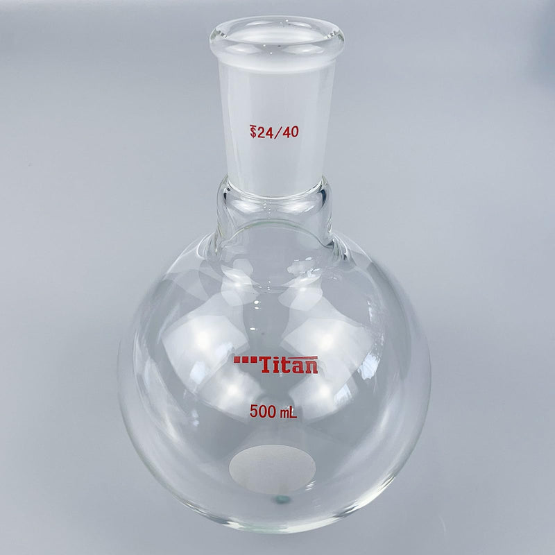 Lab Boiling Flasks 500ml Single Neck Round Bottom Boiling Flasks with 24/40 Standard Taper Outer Joint