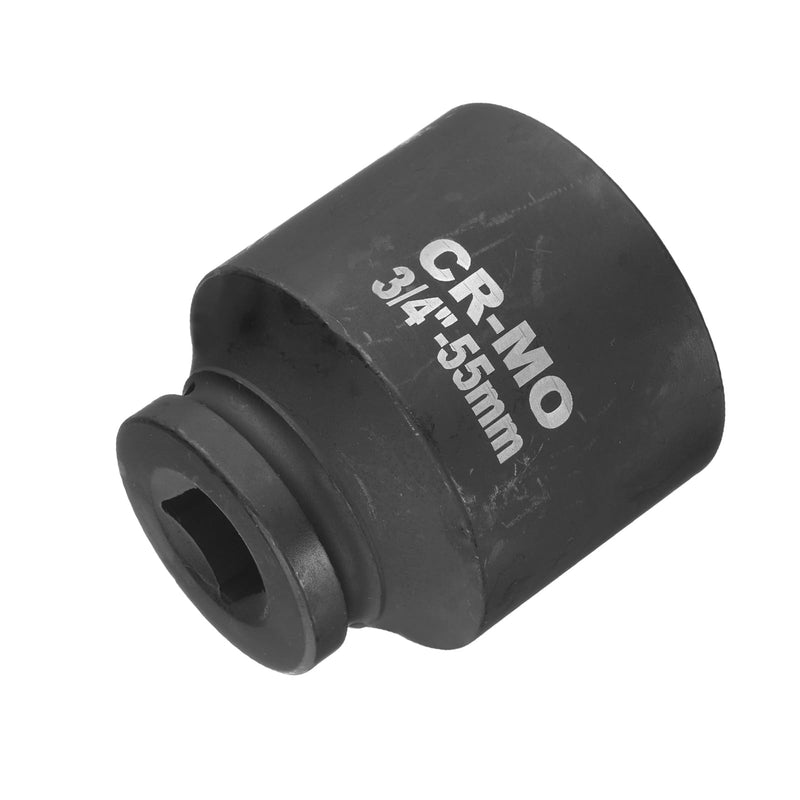 uxcell 3/4-Inch Drive 12 Point Impact Socket 55mm Metric Spindle Axle Nut Socket Driver Wrench for Auto Repair Easy Removal