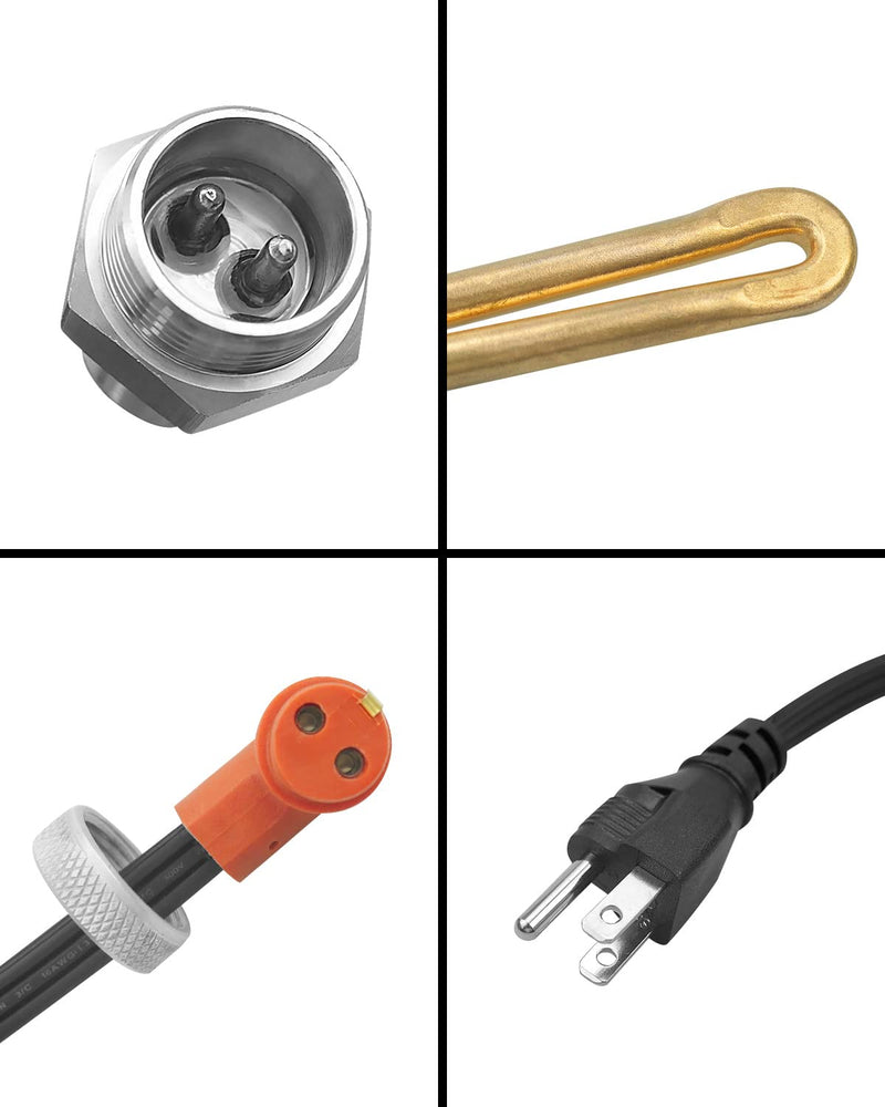 Engine Block Heater Replace 3500043 Fit for Ford Mercury Lincoln International Caterpillar Detroit Diesel Hino Mack Nissan, 3/4" NPT Thread 120 Volts 1000 Watts