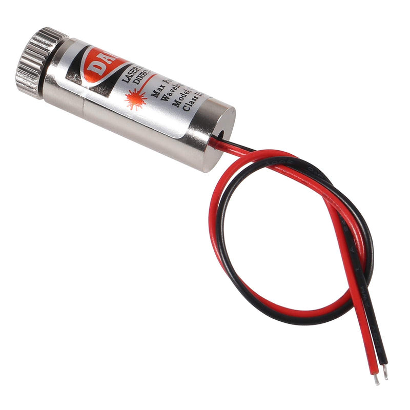 UMLIFE 5pcs 650nm 5mw Laser Head Laser Tube Adjustable Focus 3~5V Red Laser Tube for Sight Positioning Sighting Telescope (Horizontal Line) Horizontal Line
