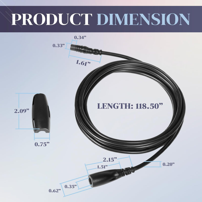 010-11617-10 Transducer Extension Cable 10 Feet, for Garmin Echo 100 200 300 500 Series echoMAP Series, 4-Pin (10ft. / 3m)