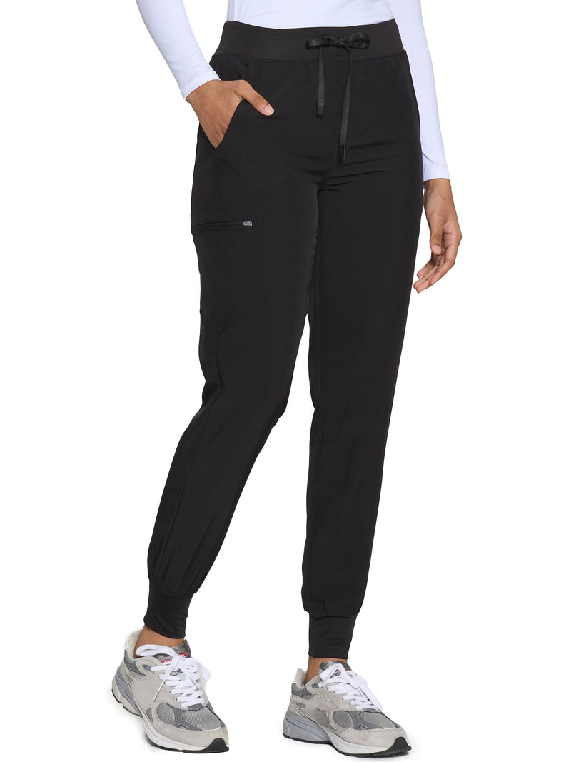 COZYFIT Scrubs for Women Set - Stretch V-Neck Scrub Top & Jogger Pant with 8 Pockets COZY SCRUBS X-Large Black