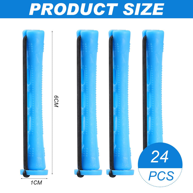 Perm Rods Kit 0.35 Inch for Short Hair - 24Pcs Hair Curlers With Steel Tail Comb for Hairdressing Styling Supplies