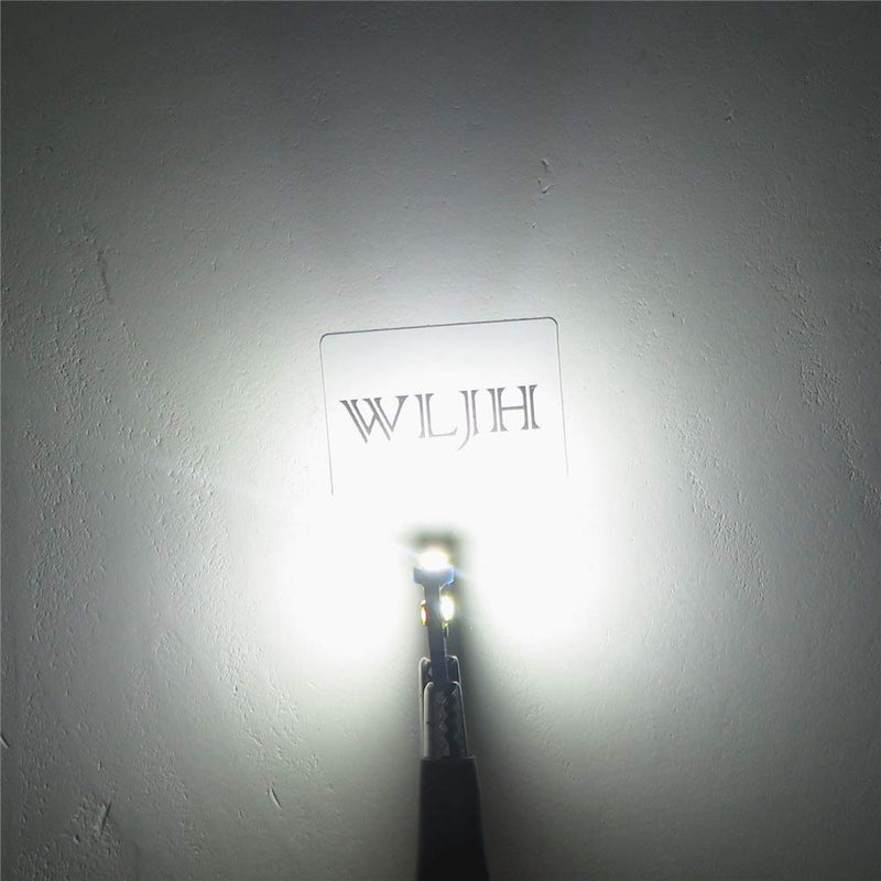 WLJH 6x T5 Led Wedge Bulbs Canbus Error Free 74 73 17 Extremely Bright White 3030 Chipsets for Auto Car Gauge Cluster Dashboard Light Lamp Instrument Panel Indicators