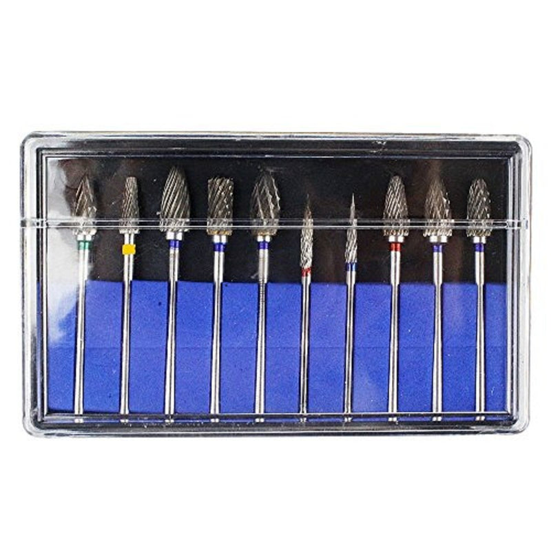 HP Cutting Burs Cutter Drill Polisher Tungsten Carbide 10pcs/pk, Shank Diameter 2.35mm 10-Style-10pcs-A