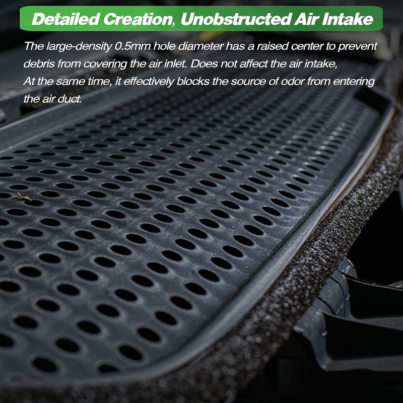 KEYOOG Fit for 2017-2020 Model 3 Air Intake Grille, ABS Plastic Air Vent Intake Air Flow Vent Protection Cover Inlet Cover, Protect Net Moth Leaves Insect Guard Grille Cover Fit 2017-2020