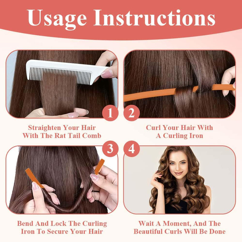 10 Pack Flexi Rods Curling Rods Heatless Curlers Foam Hair Rollers 1.4cm | large diameter bendy rollers for loose waves and long hair. Soft foam design for overnight curls, travel and home styling Orange 1 count (Pack of 10)