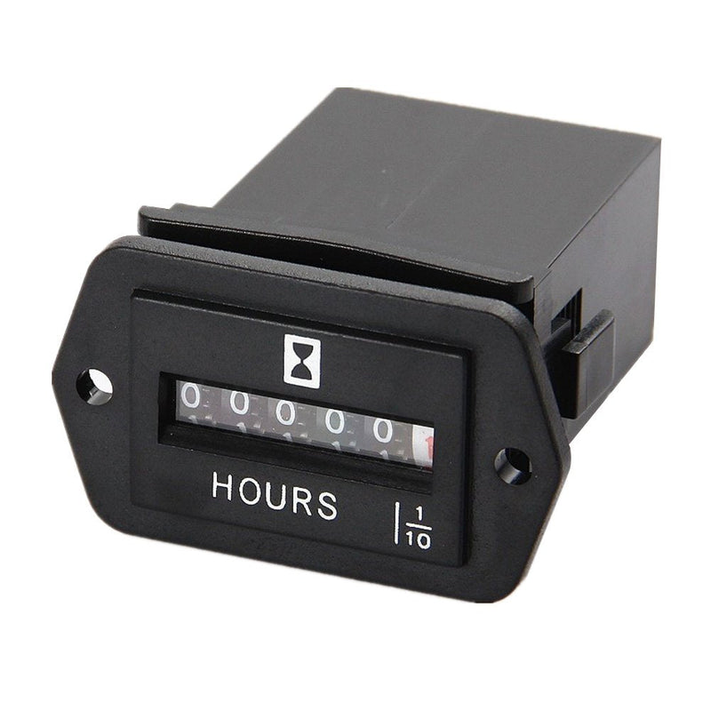 DC 6-80V Mechanical Hour Meter - AIMILAR Hourmeter for Diesel Engine Generator Boat Motorcross Motor Truck Tractor DC 6-80V