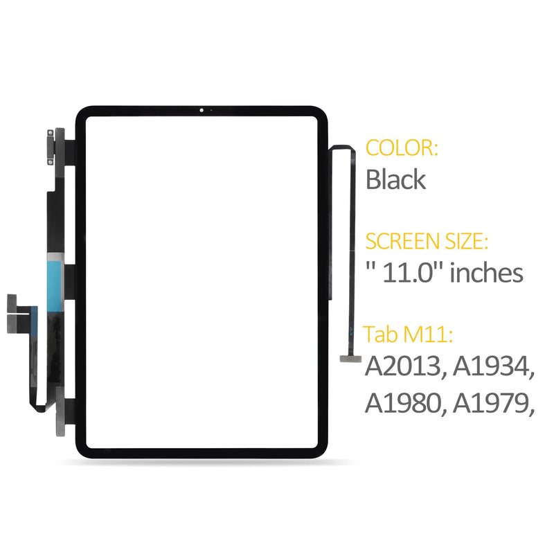 for iPad Pro 11 Touch Screen Replacement 1st Gen 2018 / 2nd Gen 2020 Touch Digitizer Glass A2013 A1934 A1980 A1979/A2068 A2230 A2228 A2231 with Tools