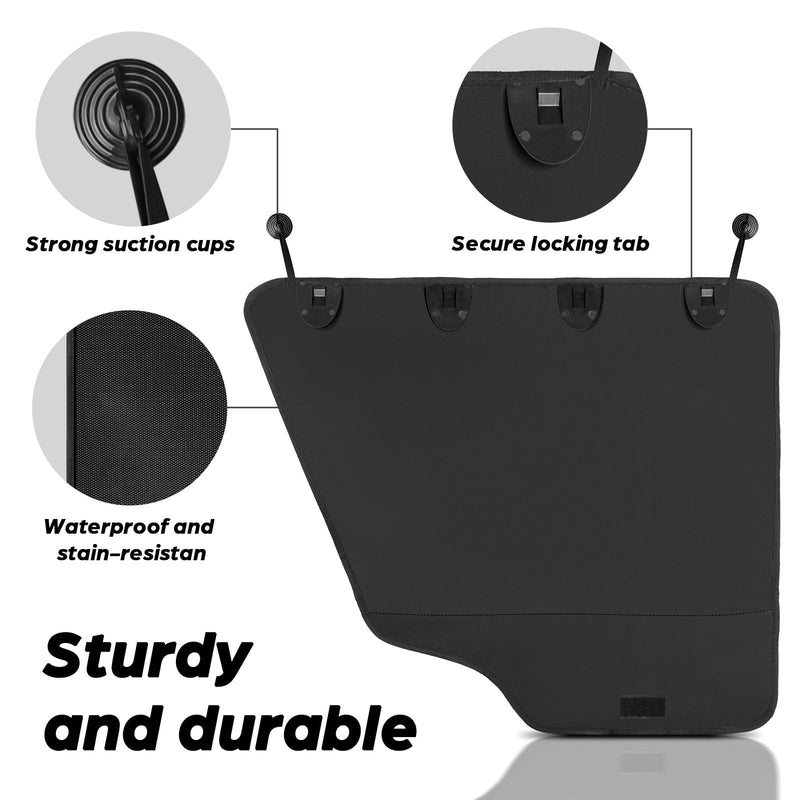 Dog Car Door Protector - 2 Pack Durable & Universal Fit Anti-Scratch Waterproof Vehicle Door Covers, Guards Your Car from Dog Scratching, Essential Accessories for SUV Interiors，Black Black