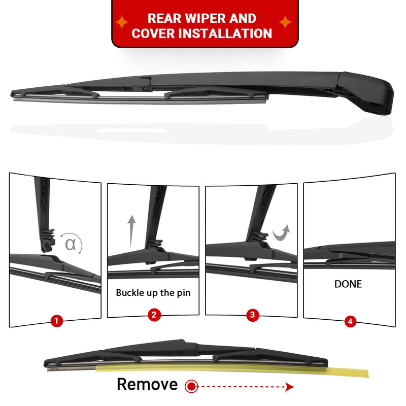 Windshield Wiper Blades Replacement for Toyota Prius 2016-2022 Original Factory Quality Front Rear Wipers Blade Set for My Car - 28" 16" 16" (Pack of 3) 28"/16"/16"