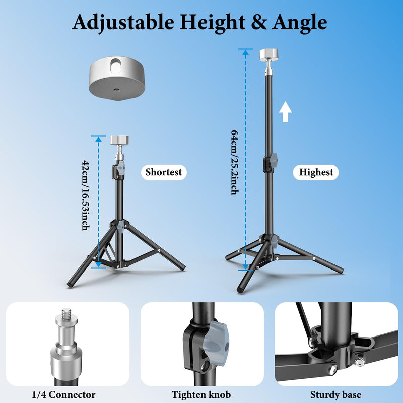 Tripod Mount with Adapter for Starlink Mini, 2 Level Adjustable Height,45-Degree Angle,Compatible with Starlink Mounting Kit,Starlink Mini Mount Adapter with Sturdy& Stability for Outdoor Camping,RV