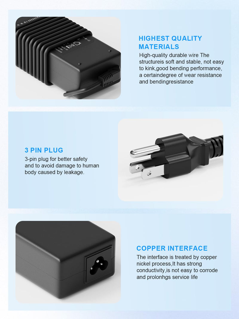 24V 90W AC Adapter Jackery Charger for Jackery Portable Power Station Explorer 160 240 300 500 550 Solar Generator 167Wh 240Wh 293Wh 518Wh Lithium Battery Charging Cord
