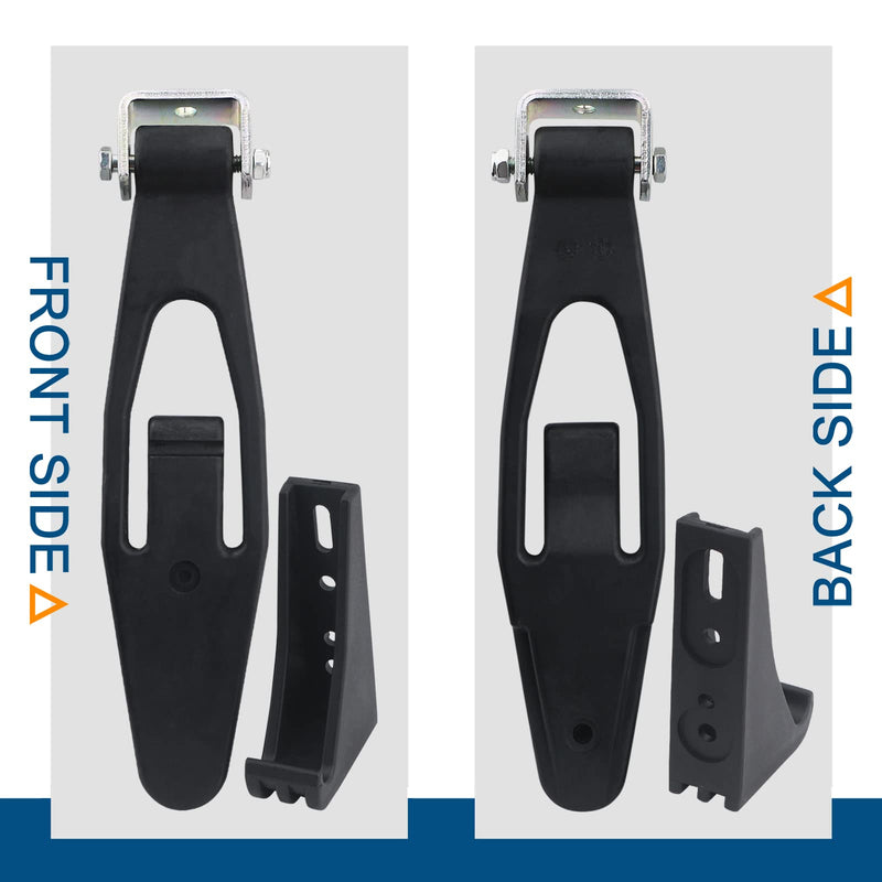 Hood Latch Strap with Catch Bracket Kit 2 Pack Compatible with Kenworth T300 T600 T800 W900, Peterbilt 357 367 377 378 379 388 389 1987-2011 Truck Hood Parts Replaces 23-13857 L56-0001 HLK1035 2 SET